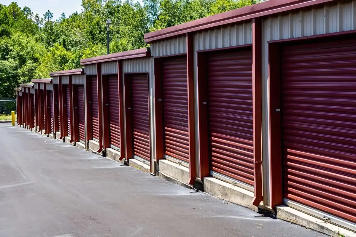 Drive-up storage units at Gate 5 Self Storage serving Augusta, GA
